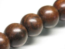 TOKO-BEADS PW311-08N Wooden bead (strand) 15mm PW311-08N ウッドビーズ（連） 15mm Asian bead & African bead  Handmade,Lampeork,bead,asia,india,ethnic,parts,accessory,beads とんぼ玉,ビーズ,トンボ玉,アジア,インド,エスニック,手作り,パーツ,アクセサリー