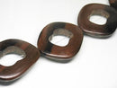 TOKO-BEADS PW311-46N Wooden bead (strand) 38mm PW311-46N ウッドビーズ（連） 38mm Asian bead & African bead  Handmade,Lampeork,bead,asia,india,ethnic,parts,accessory,beads とんぼ玉,ビーズ,トンボ玉,アジア,インド,エスニック,手作り,パーツ,アクセサリー