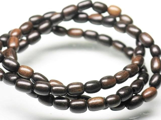 TOKO-BEADS PW311-58N Wooden bead (strand) 4mm PW311-58N ウッドビーズ（連） 4mm Asian bead & African bead  Handmade,Lampeork,bead,asia,india,ethnic,parts,accessory,beads とんぼ玉,ビーズ,トンボ玉,アジア,インド,エスニック,手作り,パーツ,アクセサリー
