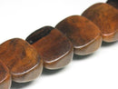 TOKO-BEADS PW311-70N Wooden bead (strand) 26mm PW311-70N ウッドビーズ（連） 26mm Asian bead & African bead  Handmade,Lampeork,bead,asia,india,ethnic,parts,accessory,beads とんぼ玉,ビーズ,トンボ玉,アジア,インド,エスニック,手作り,パーツ,アクセサリー
