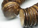 TOKO-BEADS PW501-06N Palm wood bead (strand) 30mm PW501-06N ココナッツビーズ（連） 30mm Asian bead & African bead  Handmade,Lampeork,bead,asia,india,ethnic,parts,accessory,beads とんぼ玉,ビーズ,トンボ玉,アジア,インド,エスニック,手作り,パーツ,アクセサリー