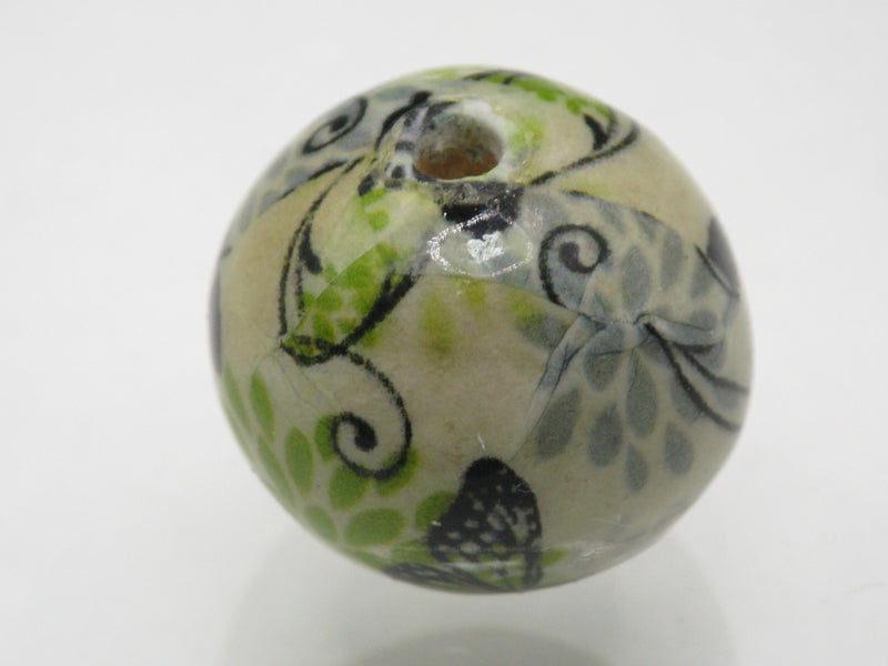 TOKO-BEADS PW601-66 Wooden bead (cannot be restocked) 21mm (cannot be restocked) PW601-66 ウッドビーズ 21mm 在庫限り Asian bead & African bead  Handmade,Lampeork,bead,asia,india,ethnic,parts,accessory,beads とんぼ玉,ビーズ,トンボ玉,アジア,インド,エスニック,手作り,パーツ,アクセサリー