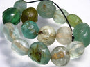 TOKO-BEADS RC003N-45 Old Glass bead (strand) 17~25mm RC003N-45 オールドガラスビーズ（muka連） 17~25mm Asian bead & African bead  Handmade,Lampeork,bead,asia,india,ethnic,parts,accessory,beads とんぼ玉,ビーズ,トンボ玉,アジア,インド,エスニック,手作り,パーツ,アクセサリー
