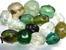 TOKO-BEADS RC003N-58 Old Glass bead (Musk) (strand) 18~28mm RC003N-58 オールドガラスビーズ（muka連） 18~28mm Asian bead & African bead  Handmade,Lampeork,bead,asia,india,ethnic,parts,accessory,beads とんぼ玉,ビーズ,トンボ玉,アジア,インド,エスニック,手作り,パーツ,アクセサリー