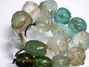 TOKO-BEADS RC003N-68 Old Glass bead (Musk) (strand) 17~28mm RC003N-68 オールドガラスビーズ（muka連） 17~28mm Asian bead & African bead  Handmade,Lampeork,bead,asia,india,ethnic,parts,accessory,beads とんぼ玉,ビーズ,トンボ玉,アジア,インド,エスニック,手作り,パーツ,アクセサリー