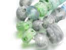 TOKO-BEADS RC202-31N Recycled glass bead (strand) 11~17mm RC202-31N リサイクルガラスビーズ（連） 11~17mm Asian bead & African bead  Handmade,Lampeork,bead,asia,india,ethnic,parts,accessory,beads とんぼ玉,ビーズ,トンボ玉,アジア,インド,エスニック,手作り,パーツ,アクセサリー