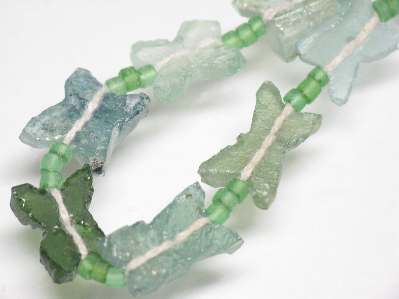 TOKO-BEADS RG101-07N Roman glass (butterfly cut) (strand) 9~12mm RG101-07N ローマングラス(バタフライカット)（連） 9~12mm Asian bead & African bead  Handmade,Lampeork,bead,asia,india,ethnic,parts,accessory,beads とんぼ玉,ビーズ,トンボ玉,アジア,インド,エスニック,手作り,パーツ,アクセサリー