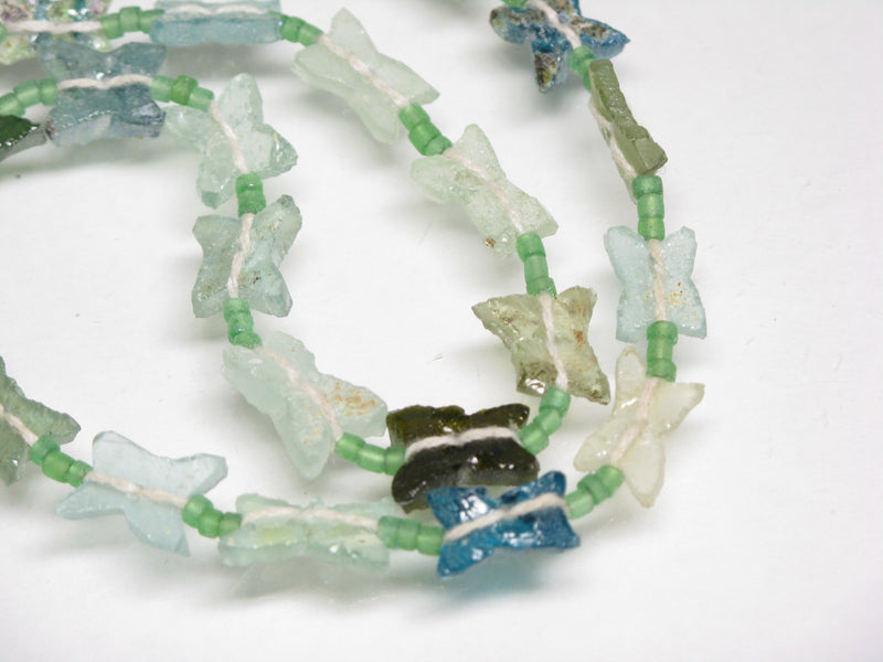 TOKO-BEADS RG101-07N Roman glass (butterfly cut) (strand) 9~12mm RG101-07N ローマングラス(バタフライカット)（連） 9~12mm Asian bead & African bead  Handmade,Lampeork,bead,asia,india,ethnic,parts,accessory,beads とんぼ玉,ビーズ,トンボ玉,アジア,インド,エスニック,手作り,パーツ,アクセサリー