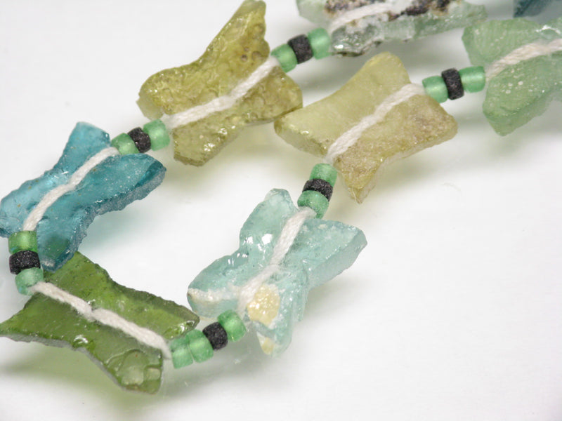 TOKO-BEADS RG101-10N Roman glass (butterfly cut) (strand) 9~12mm RG101-10N ローマングラス(バタフライカット)（連） 9~12mm Asian bead & African bead  Handmade,Lampeork,bead,asia,india,ethnic,parts,accessory,beads とんぼ玉,ビーズ,トンボ玉,アジア,インド,エスニック,手作り,パーツ,アクセサリー