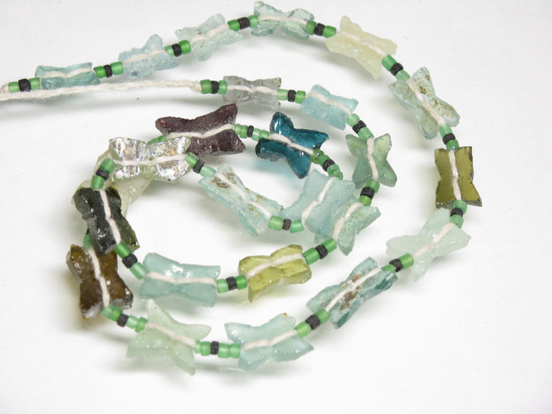TOKO-BEADS RG101-12N Roman glass (butterfly cut) (strand) 9~12mm RG101-12N ローマングラス(バタフライカット)（連） 9~12mm Asian bead & African bead  Handmade,Lampeork,bead,asia,india,ethnic,parts,accessory,beads とんぼ玉,ビーズ,トンボ玉,アジア,インド,エスニック,手作り,パーツ,アクセサリー