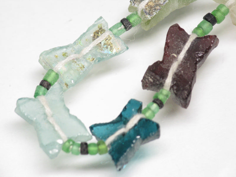 TOKO-BEADS RG101-12N Roman glass (butterfly cut) (strand) 9~12mm RG101-12N ローマングラス(バタフライカット)（連） 9~12mm Asian bead & African bead  Handmade,Lampeork,bead,asia,india,ethnic,parts,accessory,beads とんぼ玉,ビーズ,トンボ玉,アジア,インド,エスニック,手作り,パーツ,アクセサリー