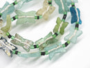 TOKO-BEADS | TOKO-BEADS |RG101-13N ローマングラス(バタフライカット)（連） 9~14mm | TOKO-BEADS |RG101-13N Roman glass (butterfly cut) (strand) 9~14mm Asian bead & African bead  Handmade,Lampeork,bead,asia,india,ethnic,parts,accessory,beads とんぼ玉,ビーズ,トンボ玉,アジア,インド,エスニック,手作り,パーツ,アクセサリー