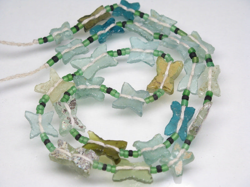 TOKO-BEADS RG101N-06 Roman glass (butterfly cut) (strand) 9~12mm RG101N-06 ローマングラス(バタフライカット)（連） 9~12mm Asian bead & African bead  Handmade,Lampeork,bead,asia,india,ethnic,parts,accessory,beads とんぼ玉,ビーズ,トンボ玉,アジア,インド,エスニック,手作り,パーツ,アクセサリー