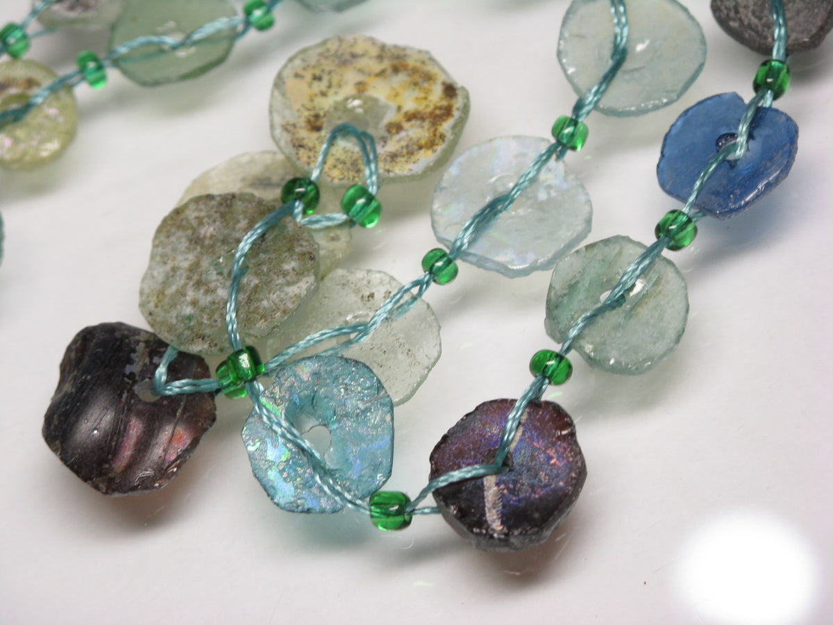 ローマングラス TOKO-BEADS |RG102-08N 円盤型ローマングラス（連 24個) 8~17mm