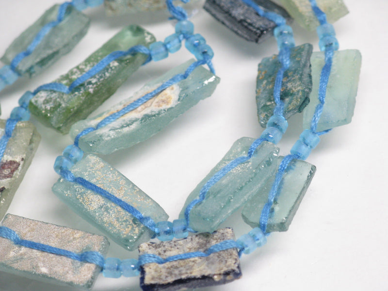 TOKO-BEADS RG103-02N Rectangular Roman glass with 2 Holes (strand) 8~9mm RG103-02N 長方形ローマングラス２穴（連） 8~9mm Asian bead & African bead  Handmade,Lampeork,bead,asia,india,ethnic,parts,accessory,beads とんぼ玉,ビーズ,トンボ玉,アジア,インド,エスニック,手作り,パーツ,アクセサリー