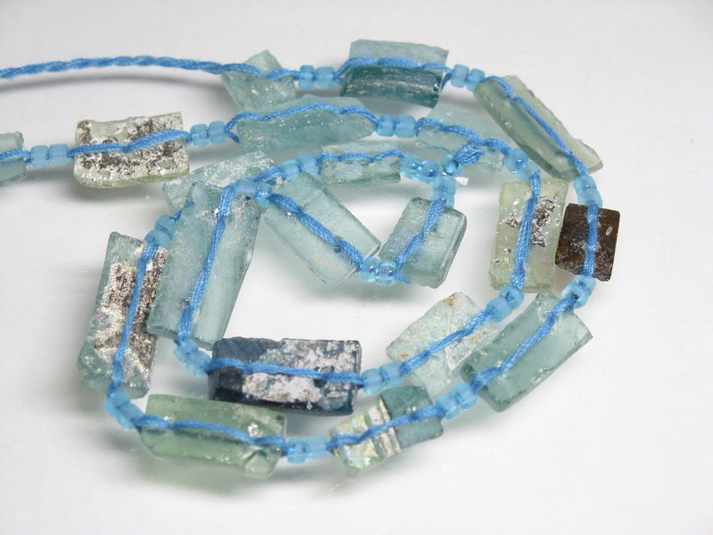 TOKO-BEADS RG103-03N Rectangular Roman glass with 2 Holes (strand) 8~9mm RG103-03N 長方形ローマングラス２穴（連） 8~9mm Asian bead & African bead  Handmade,Lampeork,bead,asia,india,ethnic,parts,accessory,beads とんぼ玉,ビーズ,トンボ玉,アジア,インド,エスニック,手作り,パーツ,アクセサリー
