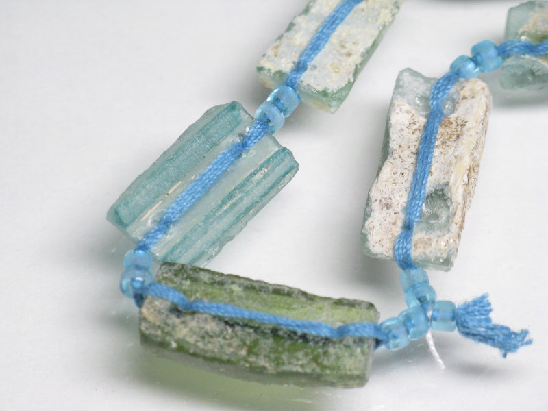 TOKO-BEADS RG103-04N Rectangular Roman glass with 2 Holes (strand) 8~9mm RG103-04N 長方形ローマングラス２穴（連） 8~9mm Asian bead & African bead  Handmade,Lampeork,bead,asia,india,ethnic,parts,accessory,beads とんぼ玉,ビーズ,トンボ玉,アジア,インド,エスニック,手作り,パーツ,アクセサリー