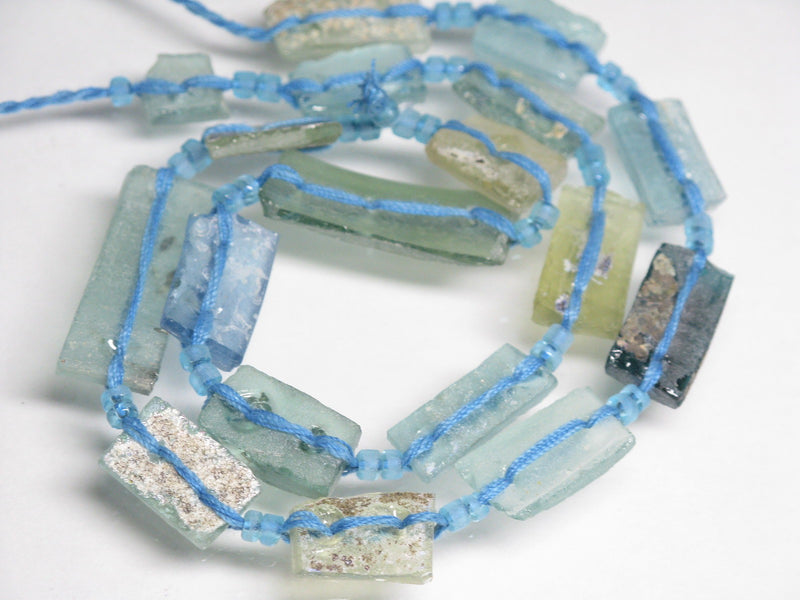 TOKO-BEADS RG103-05N Rectangular Roman glass with 2 Holes (strand) 8~9mm RG103-05N 長方形ローマングラス２穴（連） 8~9mm Asian bead & African bead  Handmade,Lampeork,bead,asia,india,ethnic,parts,accessory,beads とんぼ玉,ビーズ,トンボ玉,アジア,インド,エスニック,手作り,パーツ,アクセサリー