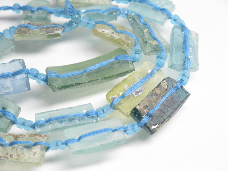 TOKO-BEADS RG103-05N Rectangular Roman glass with 2 Holes (strand) 8~9mm RG103-05N 長方形ローマングラス２穴（連） 8~9mm Asian bead & African bead  Handmade,Lampeork,bead,asia,india,ethnic,parts,accessory,beads とんぼ玉,ビーズ,トンボ玉,アジア,インド,エスニック,手作り,パーツ,アクセサリー