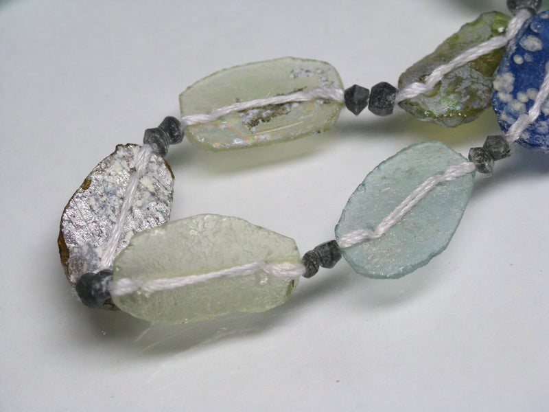 TOKO-BEADS RG104-01N Oval Roman glass with 2 Holes (strand) 11~14mm RG104-01N オーバルローマングラス２穴（連） 11~14mm Asian bead & African bead  Handmade,Lampeork,bead,asia,india,ethnic,parts,accessory,beads とんぼ玉,ビーズ,トンボ玉,アジア,インド,エスニック,手作り,パーツ,アクセサリー