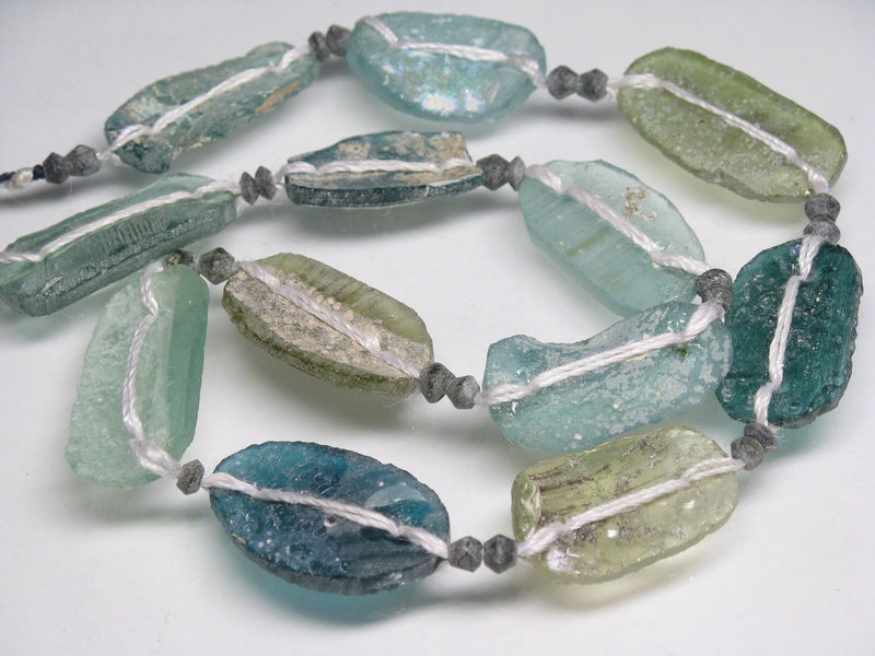 TOKO-BEADS RG104-02N Oval Roman glass with 2 Holes (strand) 11.5~15.5mm RG104-02N オーバルローマングラス２穴（連） 11.5~15.5mm Asian bead & African bead  Handmade,Lampeork,bead,asia,india,ethnic,parts,accessory,beads とんぼ玉,ビーズ,トンボ玉,アジア,インド,エスニック,手作り,パーツ,アクセサリー