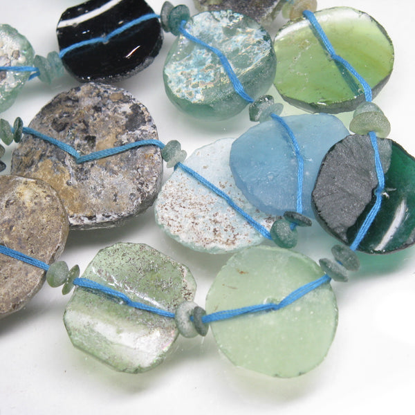 TOKO-BEADS |RG105-01N 円盤型ローマングラス 大（連） 20~29mm