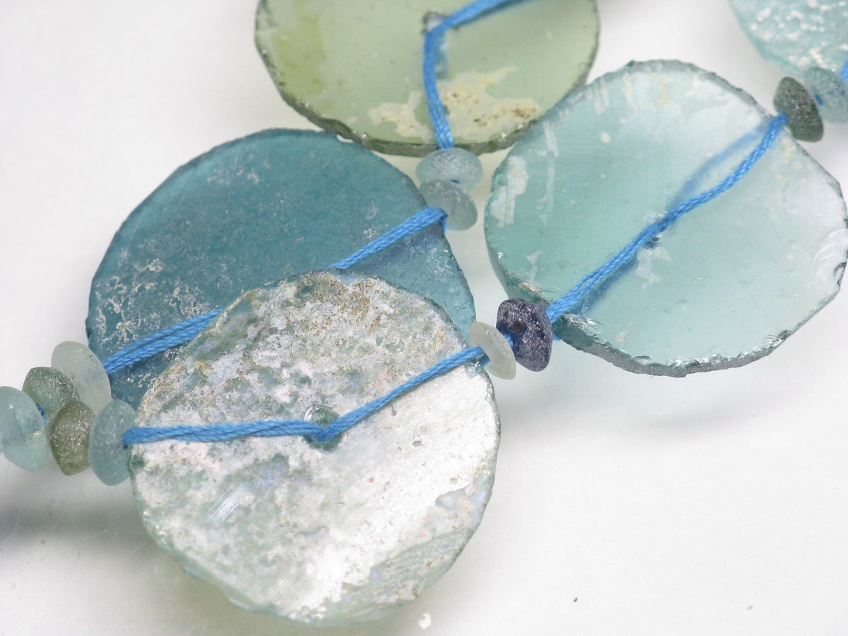 ローマングラス TOKO-BEADS |RG105-02N 円盤型ローマングラス 大（連） 20~28mm