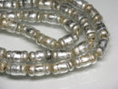 TOKO-BEADS | TOKO-BEADS |T150-04N シルバーサンドイッチ玉（連） 7.5~8.5mm | TOKO-BEADS |T150-04N Silver Sandwich bead(strand)  7.5~8.5mm Asian bead & African bead  Handmade,Lampeork,bead,asia,india,ethnic,parts,accessory,beads とんぼ玉,ビーズ,トンボ玉,アジア,インド,エスニック,手作り,パーツ,アクセサリー