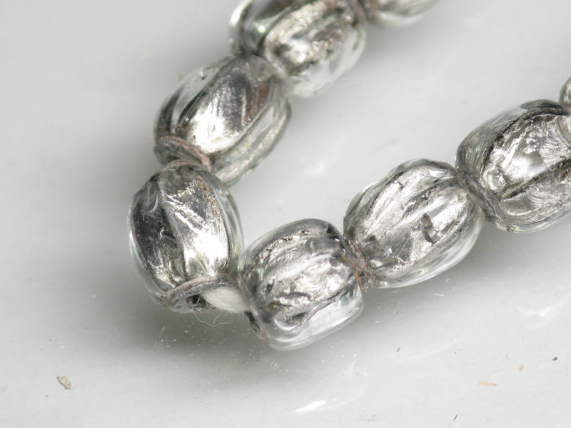 TOKO-BEADS T150-06N Silver Sandwich bead(strand)  6~7mm T150-06N シルバーサンドイッチ玉（連） 6~7mm Asian bead & African bead  Handmade,Lampeork,bead,asia,india,ethnic,parts,accessory,beads とんぼ玉,ビーズ,トンボ玉,アジア,インド,エスニック,手作り,パーツ,アクセサリー