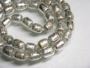 TOKO-BEADS T150-07N Silver Sandwich bead(strand)  7.5~8.5mm T150-07N シルバーサンドイッチ玉（連） 7.5~8.5mm Asian bead & African bead  Handmade,Lampeork,bead,asia,india,ethnic,parts,accessory,beads とんぼ玉,ビーズ,トンボ玉,アジア,インド,エスニック,手作り,パーツ,アクセサリー