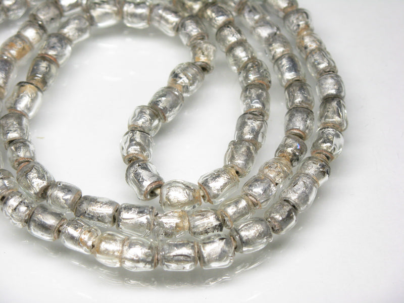 TOKO-BEADS T150-01N Silver Sandwich bead(strand)  5~6mm T150-01N シルバーサンドイッチ玉（連） 5~6mm Asian bead & African bead  Handmade,Lampeork,bead,asia,india,ethnic,parts,accessory,beads とんぼ玉,ビーズ,トンボ玉,アジア,インド,エスニック,手作り,パーツ,アクセサリー