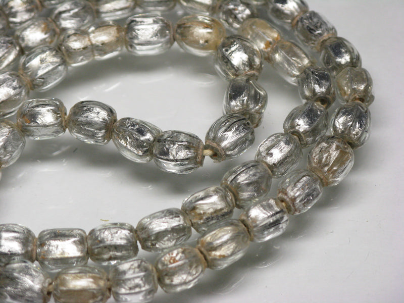 TOKO-BEADS T150-02N Silver Sandwich bead(strand)  5.5~7mm T150-02N シルバーサンドイッチ玉（連） 5.5~7mm Asian bead & African bead  Handmade,Lampeork,bead,asia,india,ethnic,parts,accessory,beads とんぼ玉,ビーズ,トンボ玉,アジア,インド,エスニック,手作り,パーツ,アクセサリー