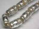 TOKO-BEADS T150-04N Silver Sandwich bead(strand)  7.5~8.5mm T150-04N シルバーサンドイッチ玉（連） 7.5~8.5mm Asian bead & African bead  Handmade,Lampeork,bead,asia,india,ethnic,parts,accessory,beads とんぼ玉,ビーズ,トンボ玉,アジア,インド,エスニック,手作り,パーツ,アクセサリー