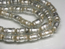 TOKO-BEADS T150-04N Silver Sandwich bead(strand)  7.5~8.5mm T150-04N シルバーサンドイッチ玉（連） 7.5~8.5mm Asian bead & African bead  Handmade,Lampeork,bead,asia,india,ethnic,parts,accessory,beads とんぼ玉,ビーズ,トンボ玉,アジア,インド,エスニック,手作り,パーツ,アクセサリー