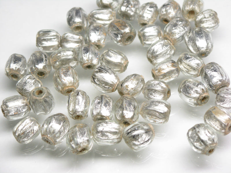 TOKO-BEADS T150-02S Silver Sandwich bead 5.5~7mm T150-02S シルバーサンドイッチ玉 5.5~7mm Asian bead & African bead  Handmade,Lampeork,bead,asia,india,ethnic,parts,accessory,beads とんぼ玉,ビーズ,トンボ玉,アジア,インド,エスニック,手作り,パーツ,アクセサリー