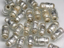 TOKO-BEADS T150-04S Silver Sandwich bead 7.5~8.5mm T150-04S シルバーサンドイッチ玉 7.5~8.5mm Asian bead & African bead  Handmade,Lampeork,bead,asia,india,ethnic,parts,accessory,beads とんぼ玉,ビーズ,トンボ玉,アジア,インド,エスニック,手作り,パーツ,アクセサリー