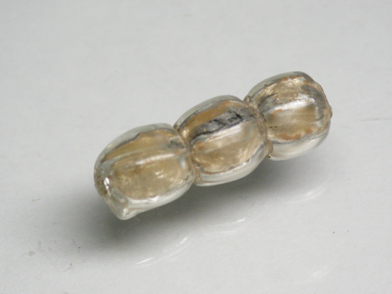TOKO-BEADS T150-31S Silver Sandwich bead 7mm T150-31S シルバーサンドイッチ玉 7mm Asian bead & African bead  Handmade,Lampeork,bead,asia,india,ethnic,parts,accessory,beads とんぼ玉,ビーズ,トンボ玉,アジア,インド,エスニック,手作り,パーツ,アクセサリー