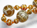 TOKO-BEADS | TOKO-BEADS |T580-43 アフガンエッチドアゲイト（連） 6~14mm | TOKO-BEADS |T580-43 Afgan Antique Agate (strand) 6~14mm Asian bead & African bead  Handmade,Lampeork,bead,asia,india,ethnic,parts,accessory,beads とんぼ玉,ビーズ,トンボ玉,アジア,インド,エスニック,手作り,パーツ,アクセサリー