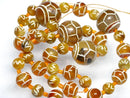 TOKO-BEADS | TOKO-BEADS |T580-44 アフガンエッチドアゲイト（連） 6~14mm | TOKO-BEADS |T580-44 Afgan Antique Agate (strand) 6~14mm Asian bead & African bead  Handmade,Lampeork,bead,asia,india,ethnic,parts,accessory,beads とんぼ玉,ビーズ,トンボ玉,アジア,インド,エスニック,手作り,パーツ,アクセサリー