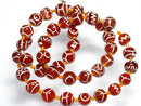 TOKO-BEADS | TOKO-BEADS |T580-71 アフガンエッチドアゲイト（連） 8mm | TOKO-BEADS |T580-71 Afgan Agate (strand) 8mm Asian bead & African bead  Handmade,Lampeork,bead,asia,india,ethnic,parts,accessory,beads とんぼ玉,ビーズ,トンボ玉,アジア,インド,エスニック,手作り,パーツ,アクセサリー