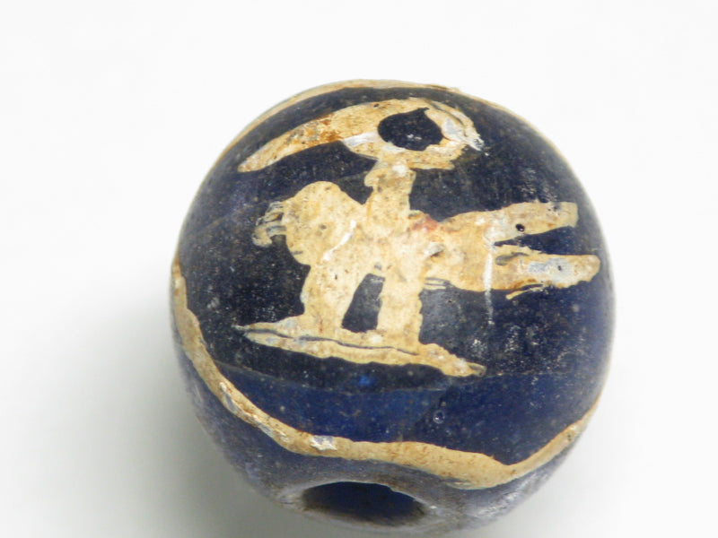 TOKO-BEADS T588-07 Manik Burung(blue) 17mm T588-07 マニックブルン（鳥玉/ブルー） 17mm Asian bead & African bead  Handmade,Lampeork,bead,asia,india,ethnic,parts,accessory,beads とんぼ玉,ビーズ,トンボ玉,アジア,インド,エスニック,手作り,パーツ,アクセサリー