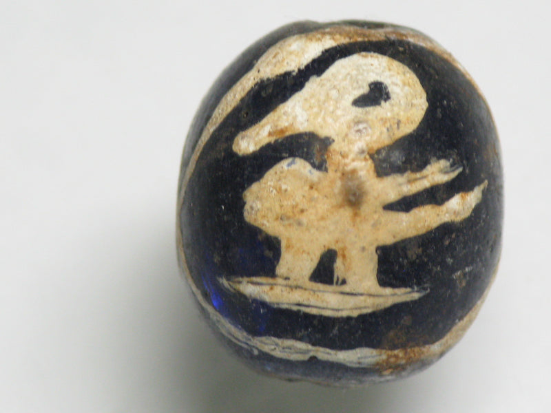 TOKO-BEADS T588-14 Manik Burung(blue) 15mm T588-14 マニックブルン（鳥玉/ブルー） 15mm Asian bead & African bead  Handmade,Lampeork,bead,asia,india,ethnic,parts,accessory,beads とんぼ玉,ビーズ,トンボ玉,アジア,インド,エスニック,手作り,パーツ,アクセサリー