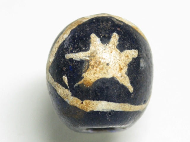 TOKO-BEADS T588-15 Manik Burung(blue) 15mm T588-15 マニックブルン（鳥玉/ブルー） 15mm Asian bead & African bead  Handmade,Lampeork,bead,asia,india,ethnic,parts,accessory,beads とんぼ玉,ビーズ,トンボ玉,アジア,インド,エスニック,手作り,パーツ,アクセサリー