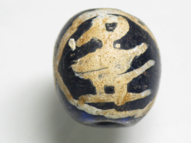 TOKO-BEADS T588-15 Manik Burung(blue) 15mm T588-15 マニックブルン（鳥玉/ブルー） 15mm Asian bead & African bead  Handmade,Lampeork,bead,asia,india,ethnic,parts,accessory,beads とんぼ玉,ビーズ,トンボ玉,アジア,インド,エスニック,手作り,パーツ,アクセサリー