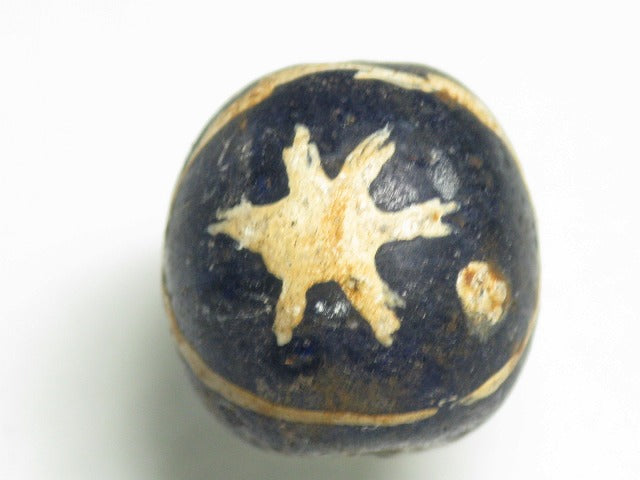 TOKO-BEADS T588-17 Manik Burung(blue) 16mm T588-17 マニックブルン（鳥玉/ブルー） 16mm Asian bead & African bead  Handmade,Lampeork,bead,asia,india,ethnic,parts,accessory,beads とんぼ玉,ビーズ,トンボ玉,アジア,インド,エスニック,手作り,パーツ,アクセサリー