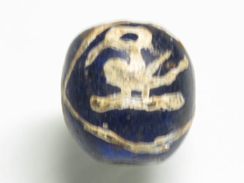 TOKO-BEADS T588-20 Manik Burung(blue) 15.15mm T588-20 マニックブルン（鳥玉/ブルー） 15.15mm Asian bead & African bead  Handmade,Lampeork,bead,asia,india,ethnic,parts,accessory,beads とんぼ玉,ビーズ,トンボ玉,アジア,インド,エスニック,手作り,パーツ,アクセサリー