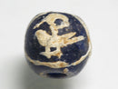 TOKO-BEADS T588-21 Manik Burung(blue) 14.5mm T588-21 マニックブルン（鳥玉/ブルー） 14.5mm Asian bead & African bead  Handmade,Lampeork,bead,asia,india,ethnic,parts,accessory,beads とんぼ玉,ビーズ,トンボ玉,アジア,インド,エスニック,手作り,パーツ,アクセサリー