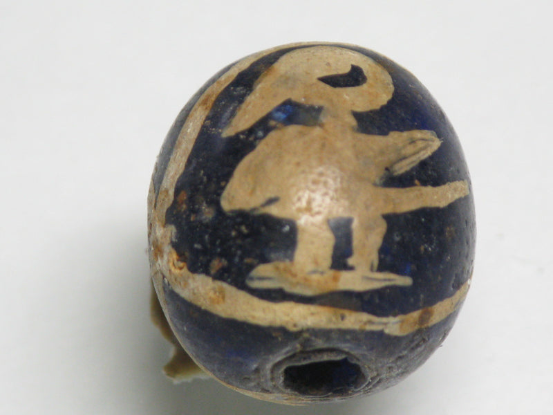 TOKO-BEADS T588-22 Manik Burung(blue) 15.5mm T588-22 マニックブルン（鳥玉/ブルー） 15.5mm Asian bead & African bead  Handmade,Lampeork,bead,asia,india,ethnic,parts,accessory,beads とんぼ玉,ビーズ,トンボ玉,アジア,インド,エスニック,手作り,パーツ,アクセサリー