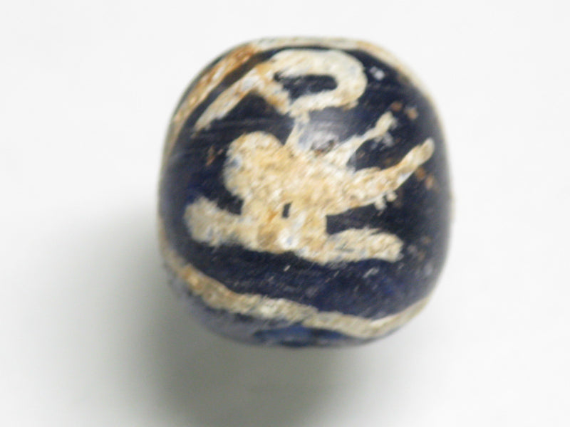 TOKO-BEADS T588-24 Manik Burung(blue) 14mm T588-24 マニックブルン（鳥玉/ブルー） 14mm Asian bead & African bead  Handmade,Lampeork,bead,asia,india,ethnic,parts,accessory,beads とんぼ玉,ビーズ,トンボ玉,アジア,インド,エスニック,手作り,パーツ,アクセサリー