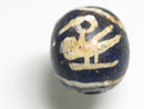 TOKO-BEADS T588-27 Manik Burung(blue) 15mm T588-27 マニックブルン（鳥玉/ブルー） 15mm Asian bead & African bead  Handmade,Lampeork,bead,asia,india,ethnic,parts,accessory,beads とんぼ玉,ビーズ,トンボ玉,アジア,インド,エスニック,手作り,パーツ,アクセサリー